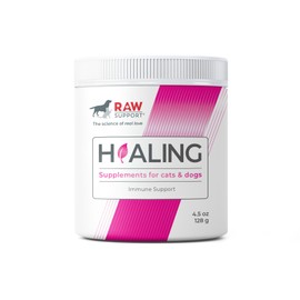 Raw Support Healing for Cats & Dogs | Cranberry & L-lysine | Immune System Support | Tear Stains | UTI's | URI's | Urinary Health | Feline Herpes | Panting | Vomiting | Made in Canada | 128g