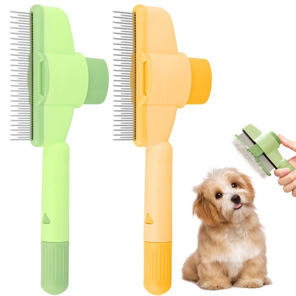 2PCS Pet Combs for Cats, Non-slip Cat Comb Pet Stainless