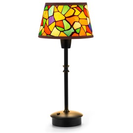 Depecal Cordless Table Lamp with Dimmer, Rechargeable 5200mAh Small Battery Operated ...