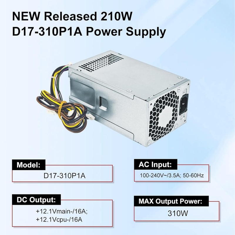 Upgraded L07305-002 310W Power Supply, D17-310P1A Replacement Compatible with HP