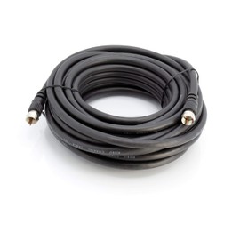 THE CIMPLE CO Coaxial Cable (Coax Cable) 6ft with Easy Grip Connector Caps- Black - 75 Ohm RG6 F-Type Coaxial TV Cable - 6 Feet Black