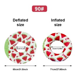Adult Swimming Ring, Transparent Sequins Floating Ring, Inflatable Swimming Hoop 90 cm, Swimming Ring Tube for Summer Pool Party, Suitable for Adults and Children (Red White)