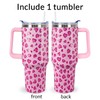 sxmluedn 40 Oz Valentines Day Tumbler 3d-Printed Pink Hearts Tumbler