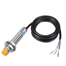 uxcell Inductive Proximity Switch Sensor NPN Normally Open, 6-36V DC, 12 mm Diameter, 4 mm