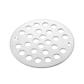 Round 4 Inch Screw-in Floor Drain Cover, Stainless Steel Strainer Shower Drain Cover Shower Strainer Trim Set Replacement Drainer Grate Easy-to-Install Replacement Covers