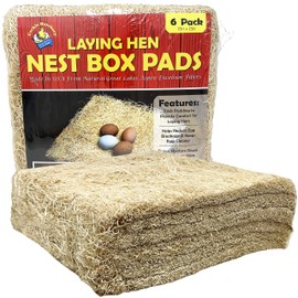 Cackle Hatchery Laying Hen Nest Box Pads Made in USA from Sustainable Aspen Exceslior - 13x13 Nesting Box Liners (6-Pack)