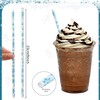 50 Pcs Christmas Plastic Drinking Straws Winter Snowflake Hard Disposable
