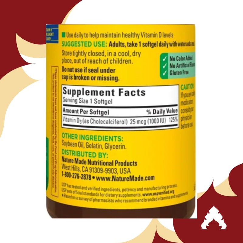 Warm Fortune N-Made Vitamin D3 25MCG (2 Pack)