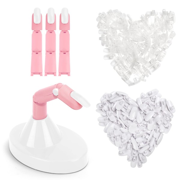 Deciniee Practice Hand for Acrylic Nails, 3Pcs Adjustable Pink Practice