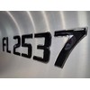 Domed 3D Boat Registration Numbers and Letters Sport Series (Black