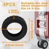 N/A 8 Pcs Silicone Luggage Wheel Covers for Suitcase Wheel