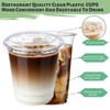 botogift 25 Sets- 9 oz Clear Plastic Cups with Strawless-Sip-Lids,