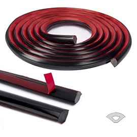 Art3d 10Ft Flexible Trim Caulk Strip, Peel and Stick Trim for Molding, Tile Edge, Ceiling, Wall Corner in Black