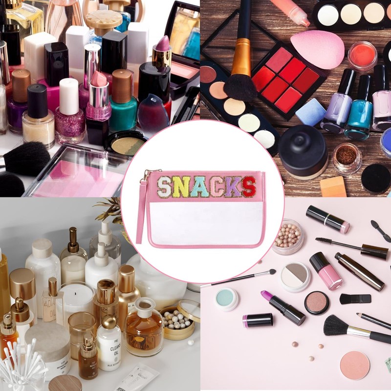 One Piece Cute Chenille Letter Zipper Pouch Portable Nylon Letter