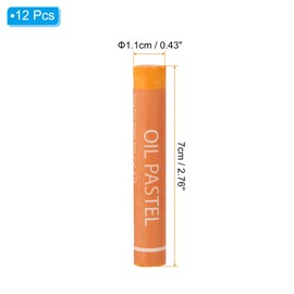PATIKIL Light Orange Oil Pastels, 12Pcs Soft Oil Crayons Creamy Pastels Stick Art Supplies for Art Painting Drawing Blending Graffiti for Artists Beginners
