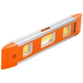 ebuyerfix wokin Industrial Mini Spirit Level, Handy and Robust Spirit Level with 3 Tube Vertical, Horizontal and 45 Degree Vials and Magnetic Base 22.5cm