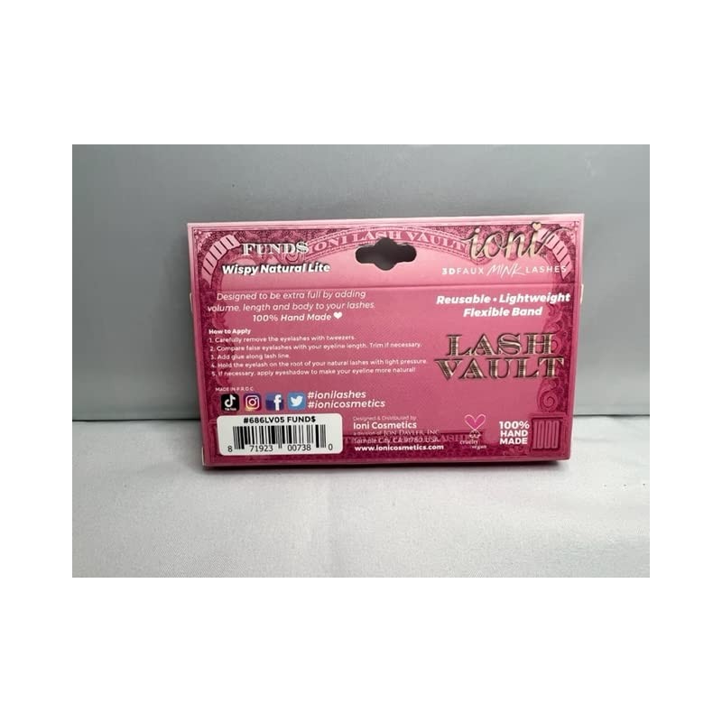 WISPY NATURAL LITE, VEGAN, 100% HANDMADE, FAUX MINK LASHES