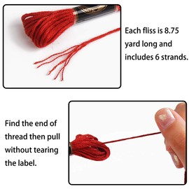 SULOLI Embroidery Threads,Sewing Thread Kit Embroidery Threads Red Orange Yellow Brown Series Cross Stitch Floss (14 Skeins Per Pack)