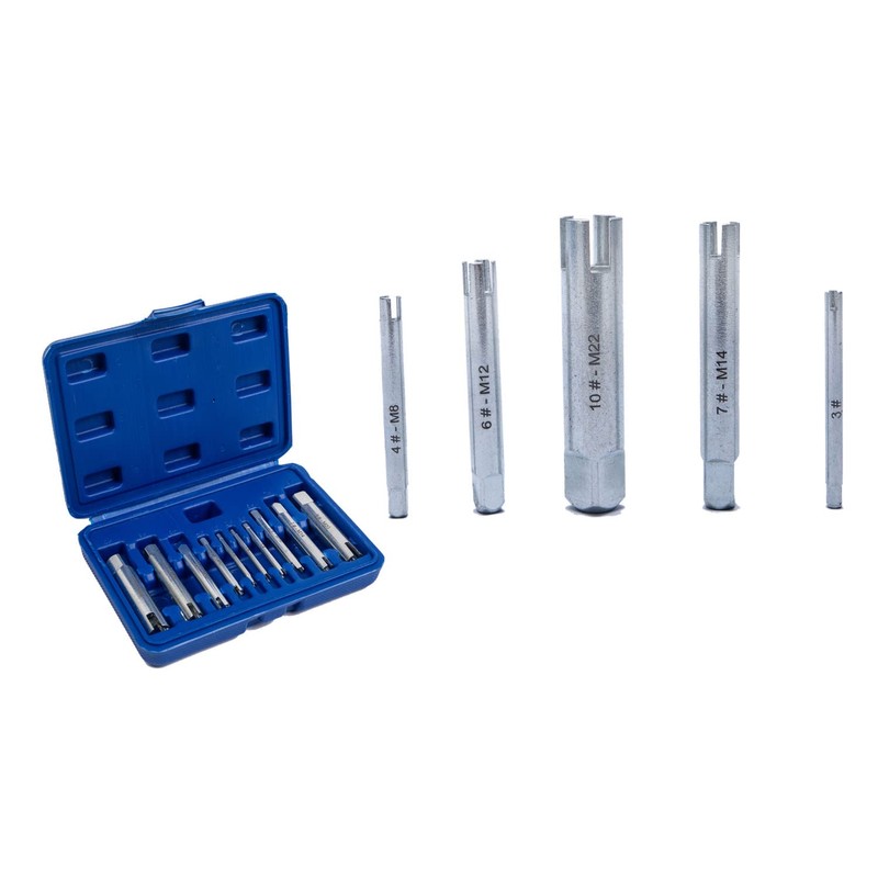 FOITECHY 10Pcs Tap Extractor 3/4 Flute Broken Head Screw Remover