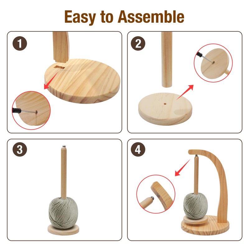 OPUHOHR Yarn Holder for Knitting and Crocheting, Yarn Ball Holder,