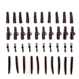 HOUSON 40 PCS carp Accessories, Fishing Accessories carp Fishing Tackle Safety Clips Anti Tangle Sleeve Tail Rubber Tubes 4.5 cm