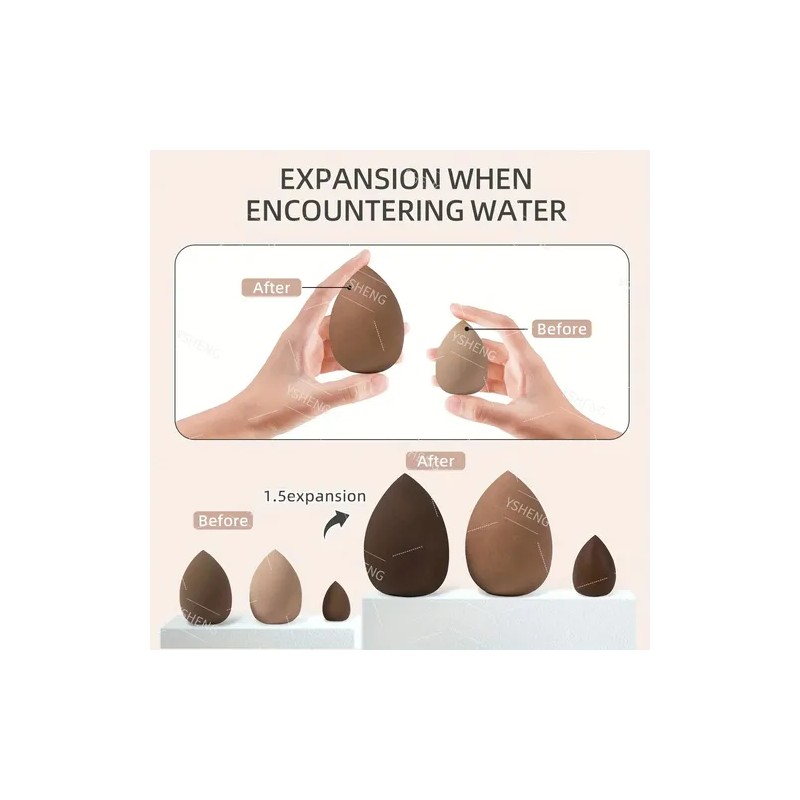 56pcs Brochas Maquillaje Profesional Esponjas Neceseres Rosa, Aplicacin De Maquillaje,