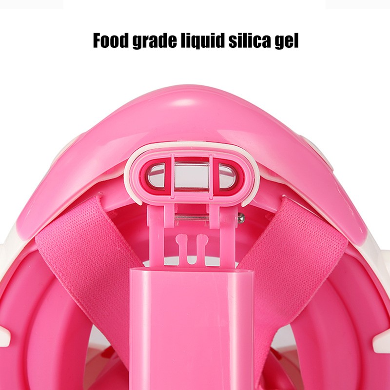 Full Face Snorkel Mask for Kids Breathing System Foldable 180