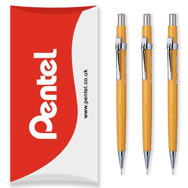 Pentel P200 Series Automatic Mechanical Pencil HB Pencils in Pillow