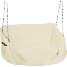 YHINGG Porch Swing Cover 56Inch Waterproof 600D Oxford Hanging Outdoor Swing Cover Garden Hammock Cover Patio Furniture Covers (Beige, 56x28x(32-24) Inch)