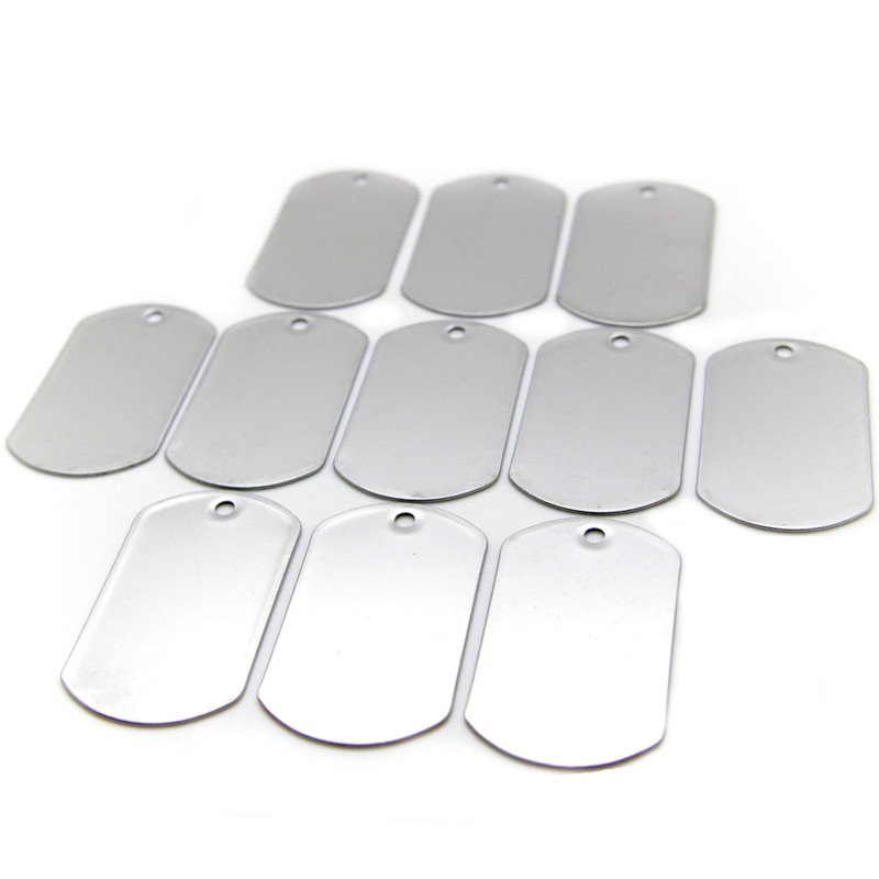 100 Pack Blank Stainless Steel Dog Tags – Military Spec