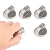 4Pcs Gas Stove Knob,Durable Metal Switch Control Stove Adaptors Knobs,Cooker