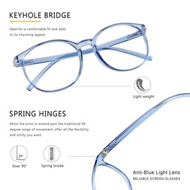 LAMBBAA Vintage Round Progressive Multifocal Presbyopic Glasses, Photochromic Gray Sunglasses for Men Women Readers (+0.75/+3.25 Magnification)