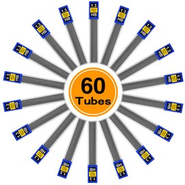 Coopay 720 Pieces Lead Refills 1.3 mm HB Break Resistant Mechanical Pencil Refills, 12 Pack Per Tube, 60 Tubes(1.3 mm)