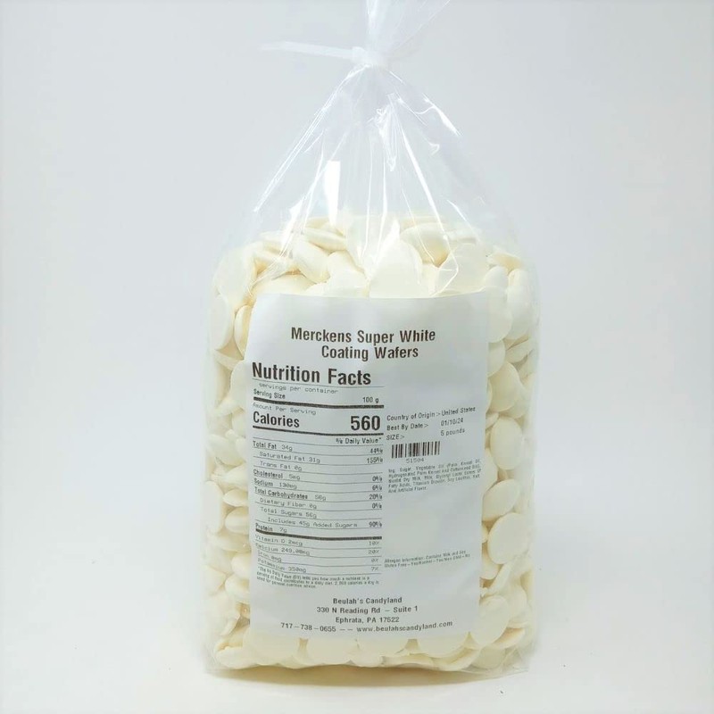 Merckens Coating Wafers Melting Wafers Super White 5 pounds