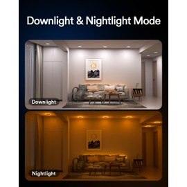 Lumary Smart Recessed Lighting Pro 6 Inch with RGB/Night Ring, 13W 1100LM Smart WiFi RGBWW LED Downlight, Canless with Junction Box, Works with Alexa/Google Assistant/BT Remote, ETL Listed, 4 Pack