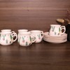 GuangYang Porcelain Espresso Cups with Saucers - 2.5 Ounce -