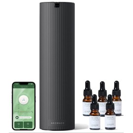 Aromadd Scent Diffuser Starter Kit – Waterless Essential Oil Diffuser for Home, 1500 Sq.Ft Coverage Scent Air Machine, Smart Auto Mode Hotel Collection Diffuser with Cold Air Tech (Black)