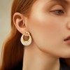 SayovatBek 14K Gold Plated 23–25mm Lightweight Mesh Hoop Earrings for