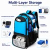 MIKIPLUM 35L Swim Backpack for Swimmers with Shoe Compartment