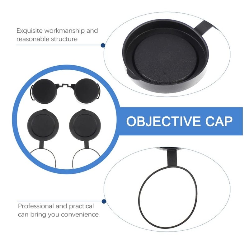 Binoculars Cover, 3 Pieces 42 mm Lens Cover, Rubber Dust