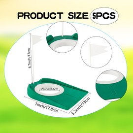 5 Pack Golf Putting Cup with Flag Plasic Golf Putting Hole Plastic Golf Hole Training Putters Aids for Indoor Outdoor Office Garage Backyard Practice