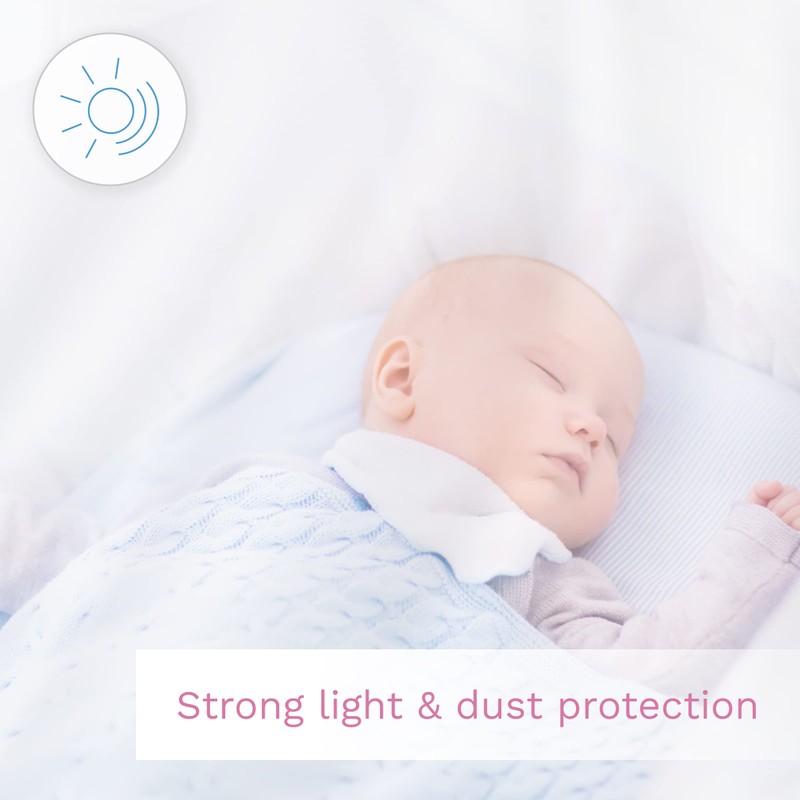 Mosquito Netting Canopy Drape Only Fits Crib, Moses Basket (Hearts