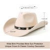 Lanzom Women Men Classic Felt Wide Brim Western Cowboy Cowgirl