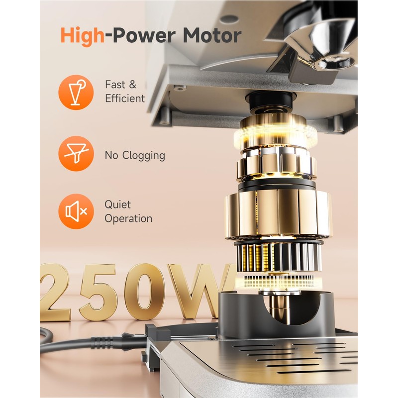 VCK Cold Press Juicer - Large 5.12" Feed Chute, Easy
