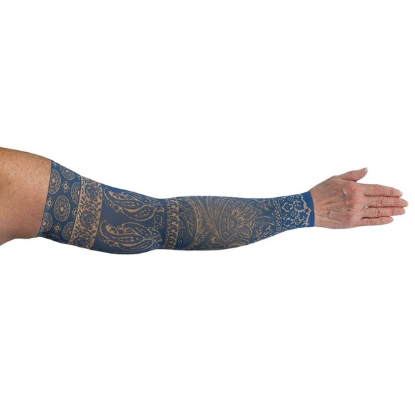 Lymphedivas Blue Bandit Medical Graduated Compression Arm Sleeve for Lymphedema