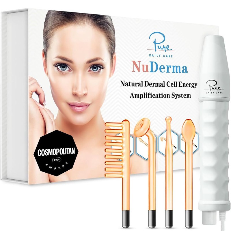 NuDerma Skin Therapy Wand - Portable Handheld High Frequency Skin