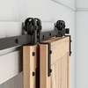 SMARTSTANDARD 8 Feet Bypass Sliding Barn Door Hardware Kit -