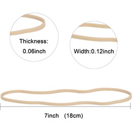 Rubber Band Depot, Size #117, Long Rubber Bands, Good For Trash Cans, Rubber Band Measurements: 7" x 1/8'' - Approximately 25 Rubber Bands Per Bag - 1/8 Pound Bag