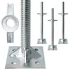Reinforced Adjustable Leveling Jacks, 18.25" Solid Scaffolding Parts with Base