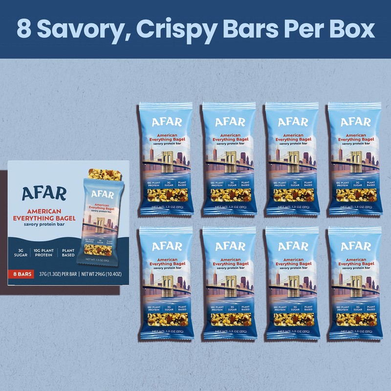 Afar Savory Protein Bars – Low Sugar, High Protein –